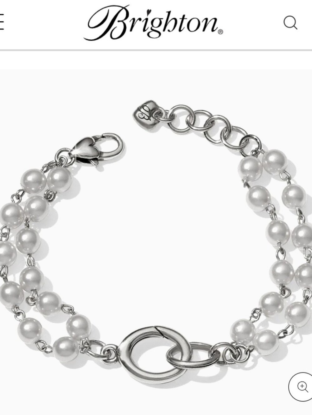 NEW! Brighton Victoria Charm Bracelet Silver/Pearls With Charm Loop JF6040 - Picture 14 of 15